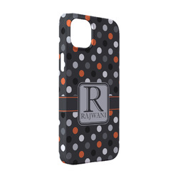 Gray Dots iPhone Case - Plastic - iPhone 14 (Personalized)