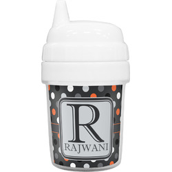 Gray Dots Baby Sippy Cup (Personalized)