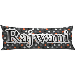 Gray Dots Body Pillow Case (Personalized)