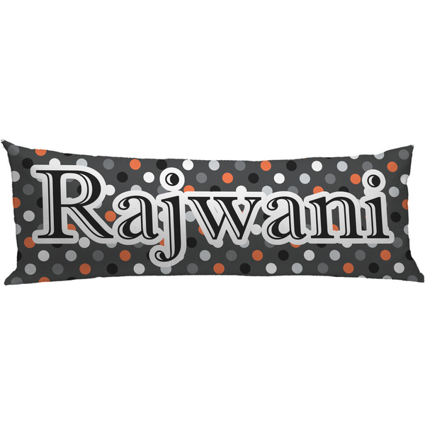 Custom Gray Dots Body Pillow Case (Personalized)