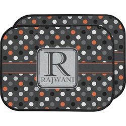 Gray Dots Car Floor Mats (Back Seat) (Personalized)
