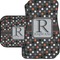 Gray Dots Car Floor Mats Set - 2 Front & 2 Back (Personalized)