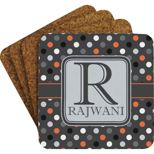 Grey Dots Coaster Set (Personalized)