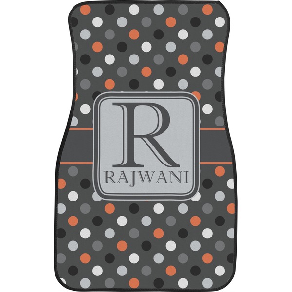 Grey Dots Custom Car Floor Mats (Front Seat)