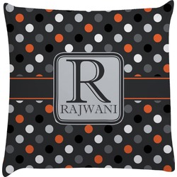 Gray Dots Decorative Pillow Case (Personalized)