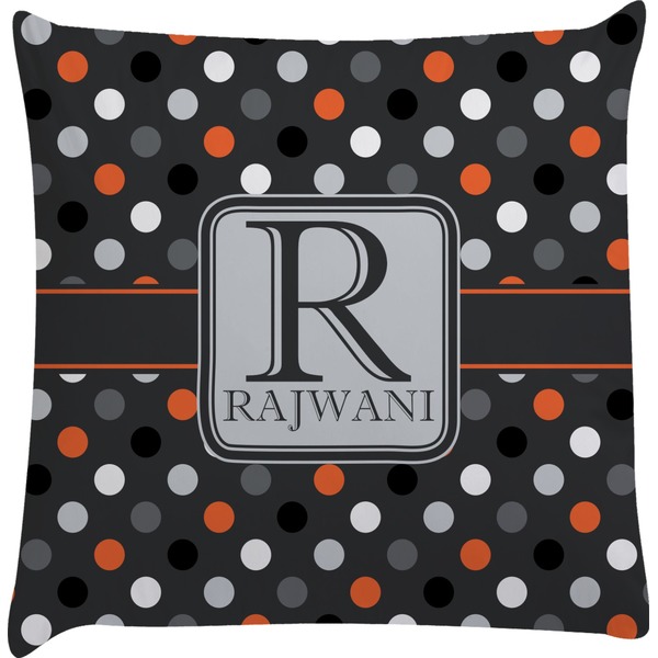 Custom Gray Dots Decorative Pillow Case (Personalized)