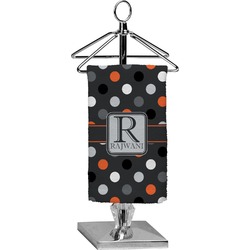 Gray Dots Finger Tip Towel - Full Print (Personalized)