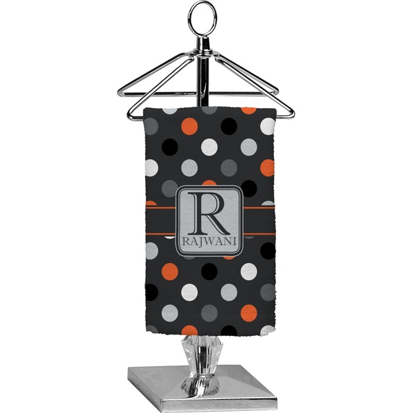 Custom Gray Dots Finger Tip Towel - Full Print (Personalized)