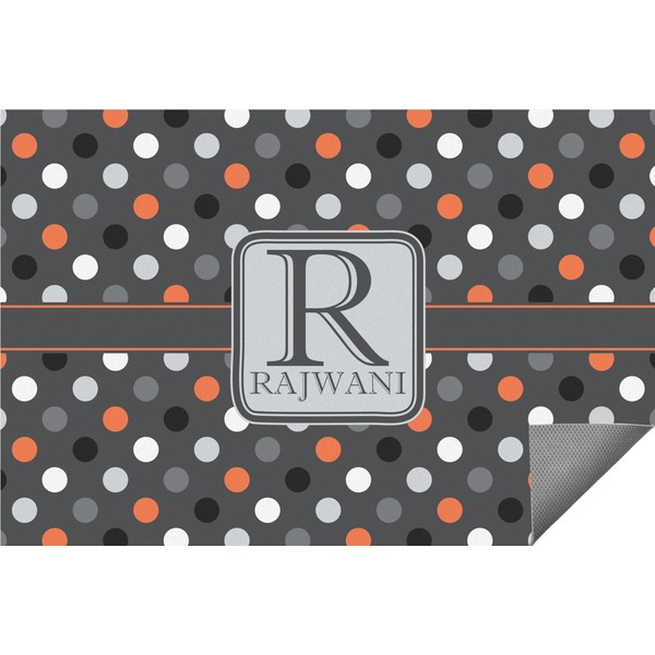 Custom Gray Dots Indoor / Outdoor Rug - 2'x3' (Personalized)