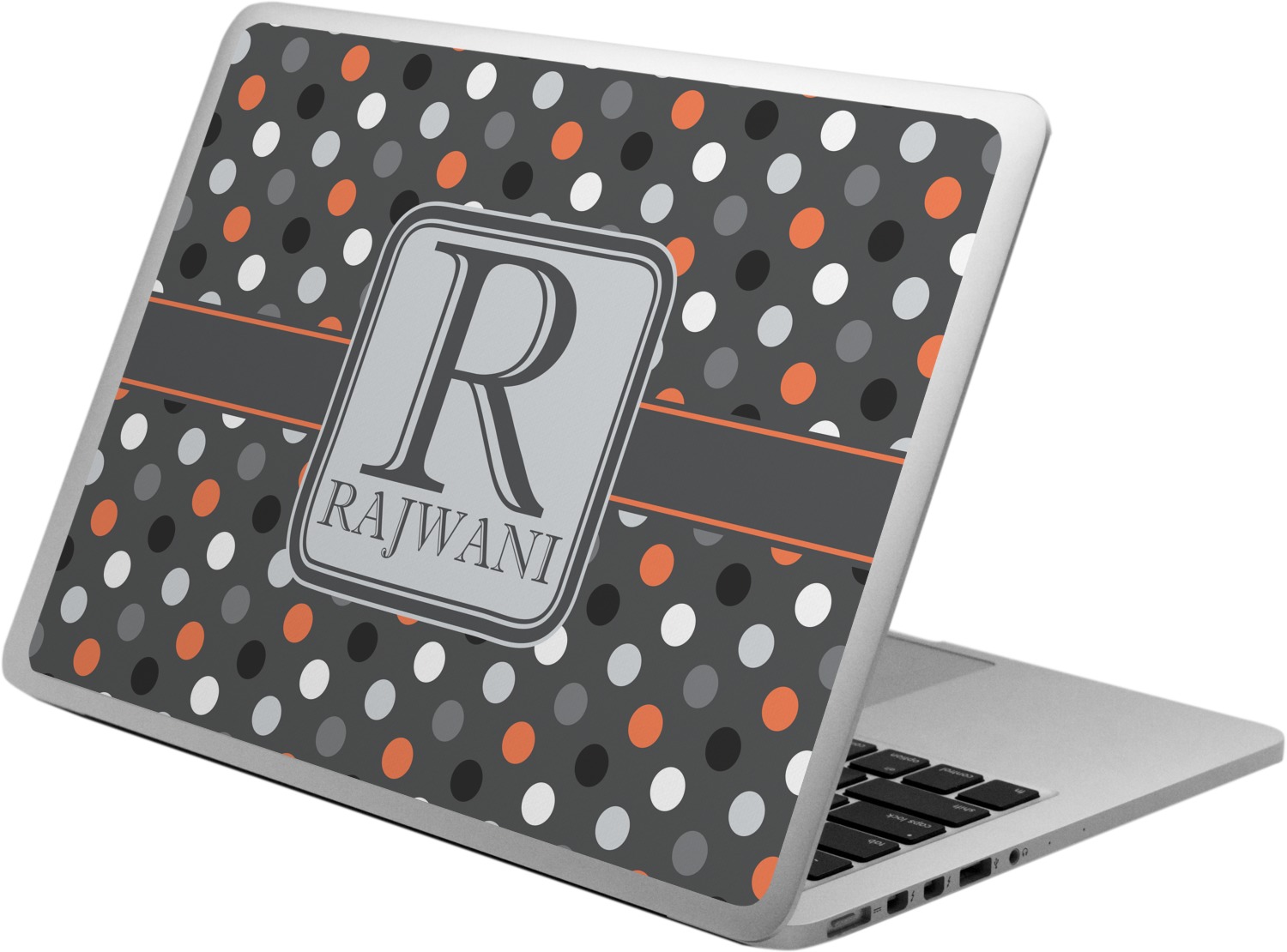Gray Dots Laptop Skin Custom Sized (Personalized) YouCustomizeIt