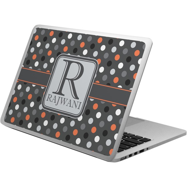 Custom Gray Dots Laptop Skin - Custom Sized (Personalized)