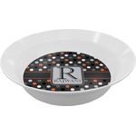 Gray Dots Melamine Bowl (Personalized)