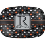 Gray Dots Melamine Platter (Personalized)