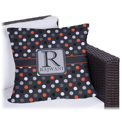 Gray Dots Outdoor Pillow - 26" (Personalized)
