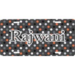 Gray Dots Front License Plate (Personalized)