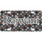 Gray Dots Mini/Bicycle License Plate (Personalized)