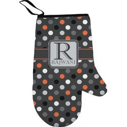 Gray Dots Oven Mitt (Personalized)