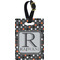 Grey Dots Personalized Rectangular Luggage Tag