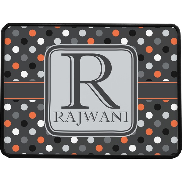 Grey Dots Rectangular Trailer Hitch Cover (Personalized)
