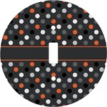 Gray Dots Round Light Switch Cover
