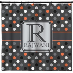 Gray Dots Shower Curtain (Personalized)