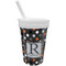Grey Dots Sippy Cup with Straw (Personalized)