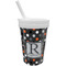 Gray Dots Sippy Cup with Straw (Personalized)