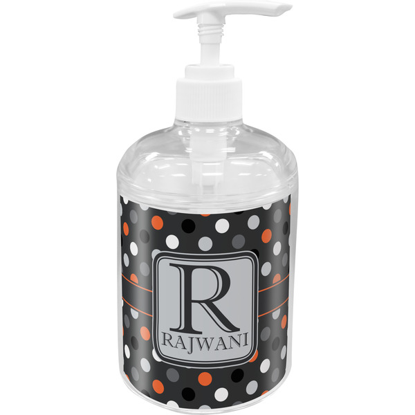 Grey Dots Soap / Lotion Dispenser (Personalized)