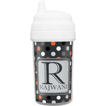 Gray Dots Toddler Sippy Cup (Personalized)