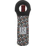 Gray Dots Wine Tote Bag (Personalized)