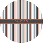 Gray Stripes Multipurpose Round Labels - 1" (Personalized)
