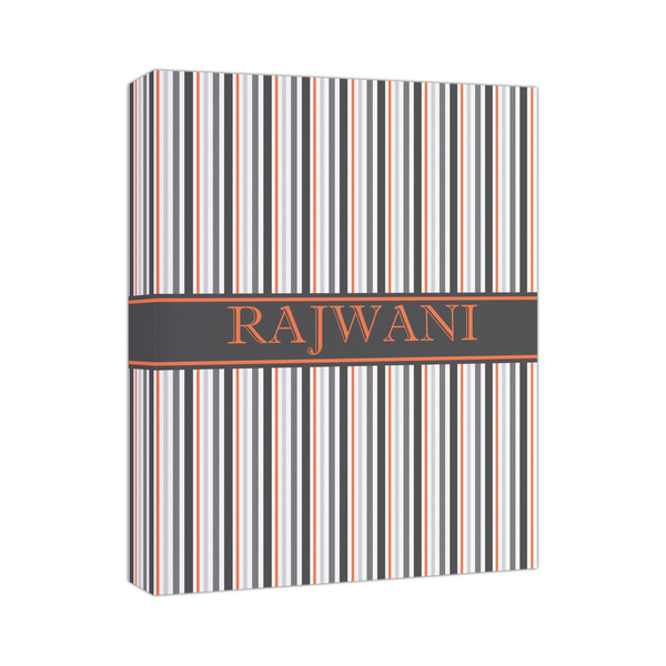 Custom Gray Stripes Canvas Print (Personalized)
