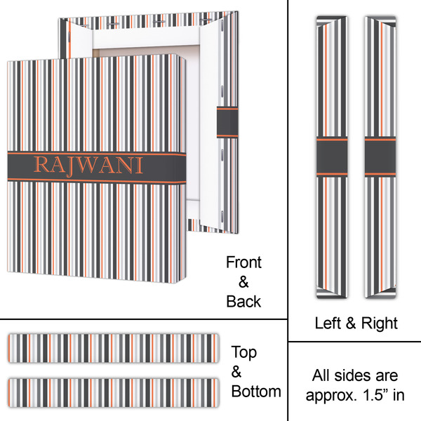 Gray Stripes 11x14 - Canvas Print - Approval