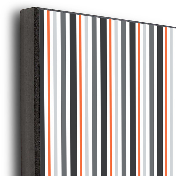 Gray Stripes 11x14 Wood Print - Closeup