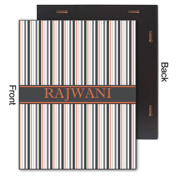 Gray Stripes 11x14 Wood Print - Front & Back View