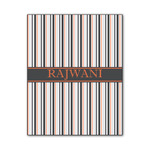 Gray Stripes Wood Print - 11x14 (Personalized)