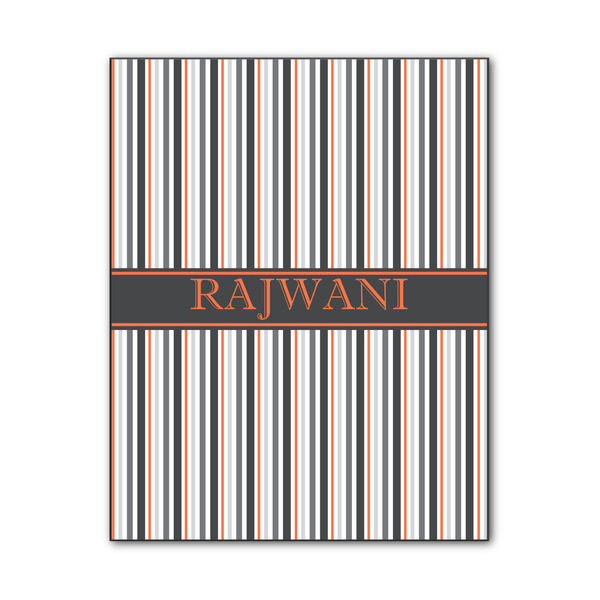 Custom Gray Stripes Wood Print - 11x14 (Personalized)