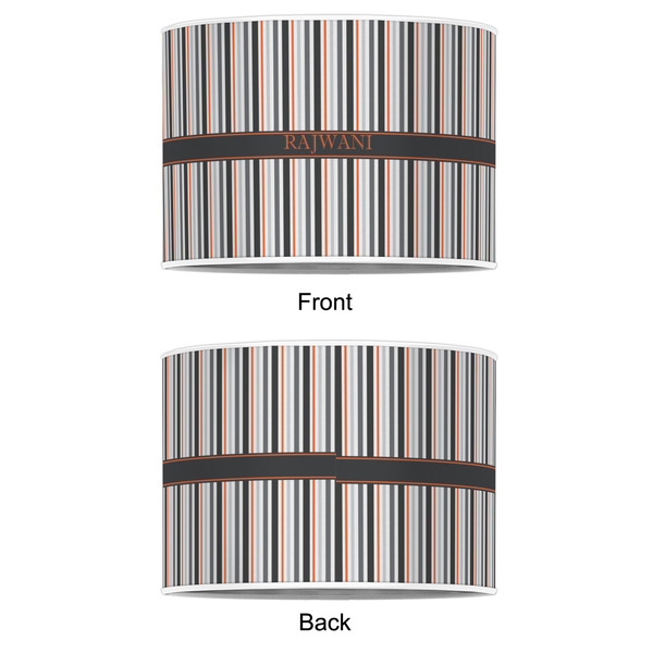 Gray Stripes 12" Drum Lampshade - APPROVAL (Poly Film)