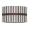 Gray Stripes 12" Drum Lampshade - FRONT (Poly Film)