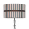 Gray Stripes 12" Drum Lampshade - ON STAND (Fabric)