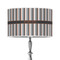 Gray Stripes 12" Drum Lampshade - ON STAND (Poly Film)
