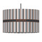 Gray Stripes 12" Drum Pendant Lamp - Fabric (Personalized)