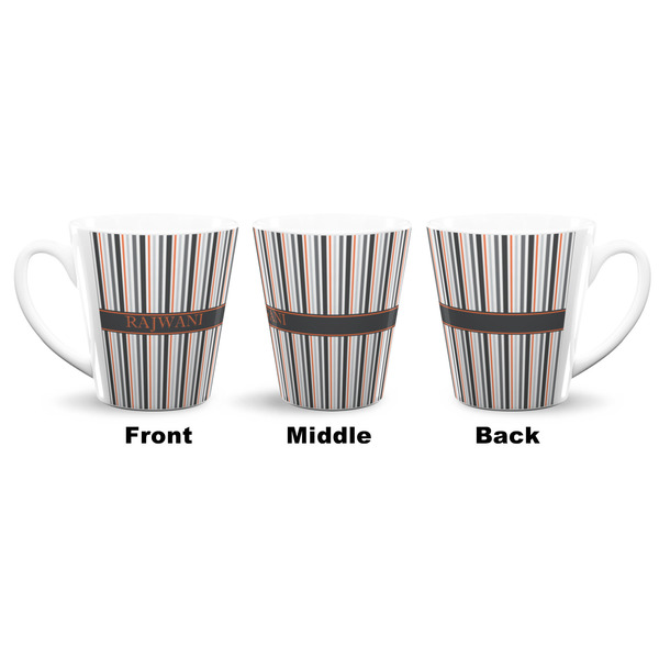 Gray Stripes 12 Oz Latte Mug - Approval