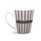 Gray Stripes 12 Oz Latte Mug - Front