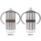 Gray Stripes 12 oz Stainless Steel Sippy Cups - APPROVAL