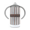 Gray Stripes 12 oz Stainless Steel Sippy Cups - FRONT