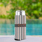 Gray Stripes Can Cooler - Tall 12oz - In Context