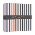 Gray Stripes Canvas Print - 12x12 (Personalized)