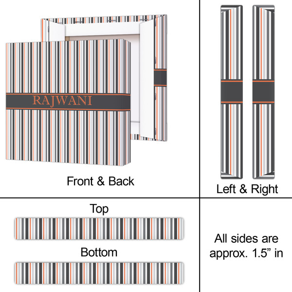 Gray Stripes 12x12 - Canvas Print - Approval