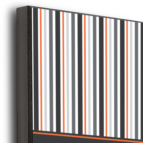 Gray Stripes 12x12 Wood Print - Closeup